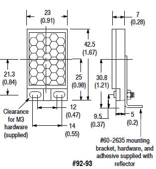 ROCKWELL AUTOMATION - RCK92-93 REFLECTORS FOR PHOTO SENSOR