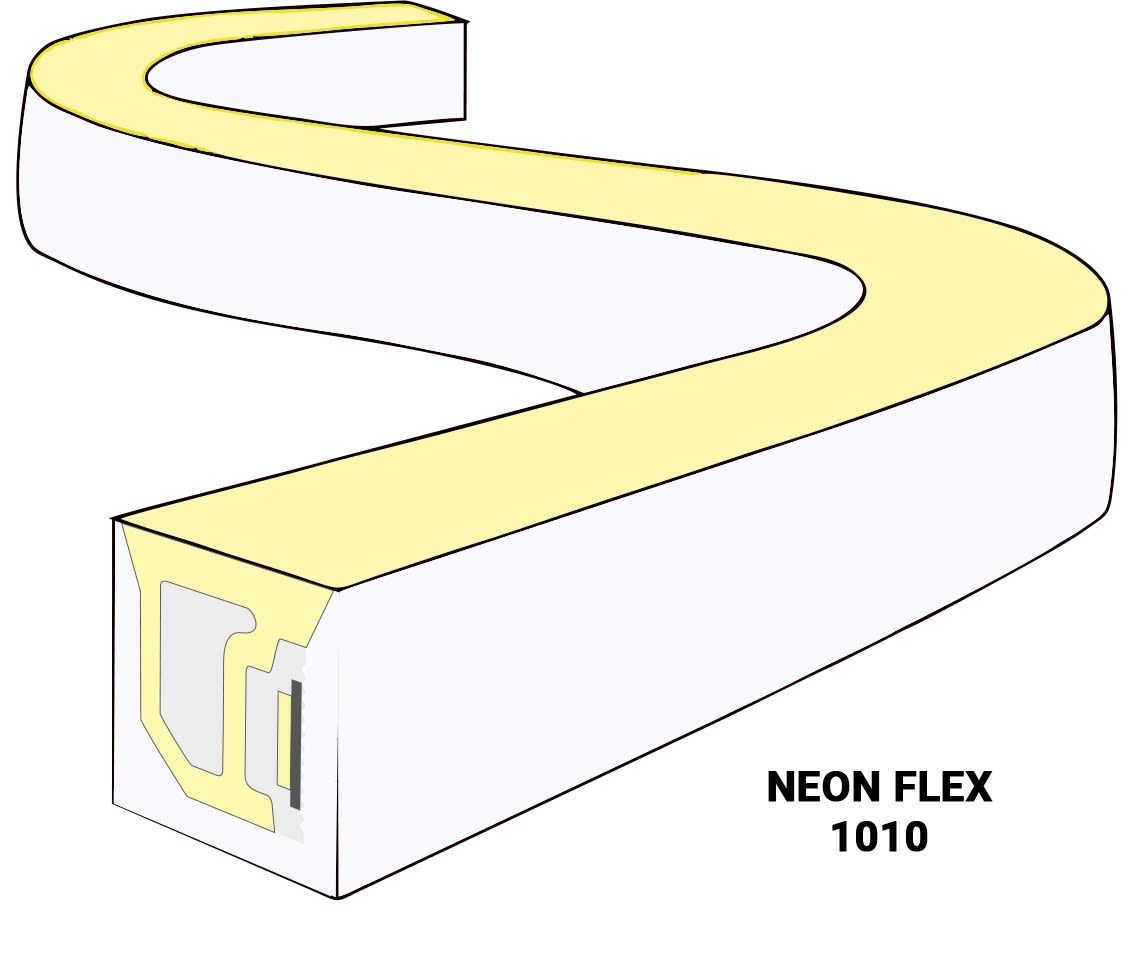 ELCOM SRL - EOW06673 NEONFLEX 1010S 11W/M 27K 24V 5M IP65