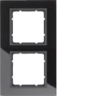 BERKER - BRK10126616 CORNICE 2P SERIE B7 VETRO NERO/ANTR. OP.