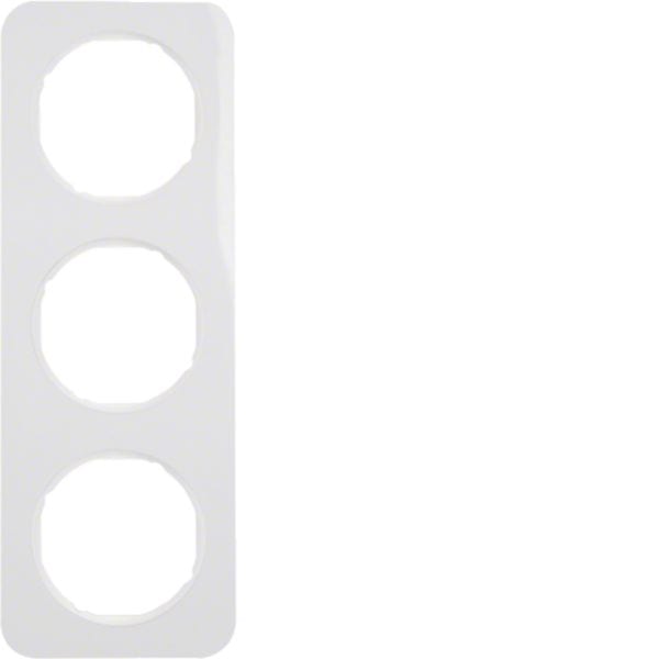 BERKER - BRK10132189 CORNICE 3P SERIE R1 BIANCO POLARE LUCIDO