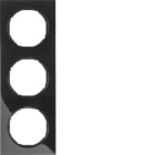 BERKER - BRK10132245 CORNICE 3P SERIE R3 NERO LUCIDO