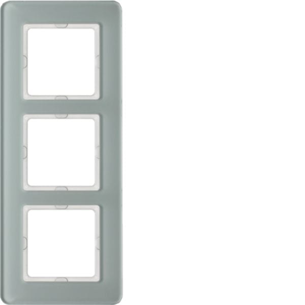 BERKER - BRK10136079 CORNICE 3P SERIE Q7 VETRO BIANCO POLARE