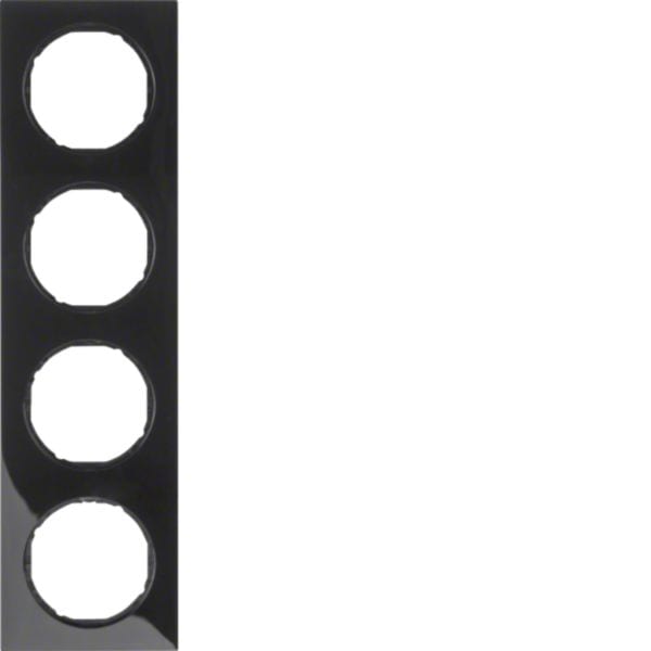 BERKER - BRK10142245 CORNICE 4P SERIE R3 NERO LUCIDO