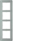 BERKER - BRK10146079 CORNICE 4P SERIE Q7 VETRO BIANCO POLARE