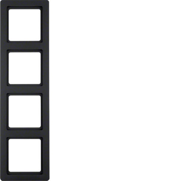 BERKER - BRK10146086 Rahmen 4fach Berker Q.1 anthrazit samt,
