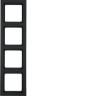 BERKER - BRK10146096 Rahmen 4fach Berker Q.3 anthrazit samt,