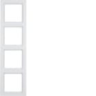 BERKER - BRK10146099 Rahmen 4fach Berker Q.3 polarweiB samt