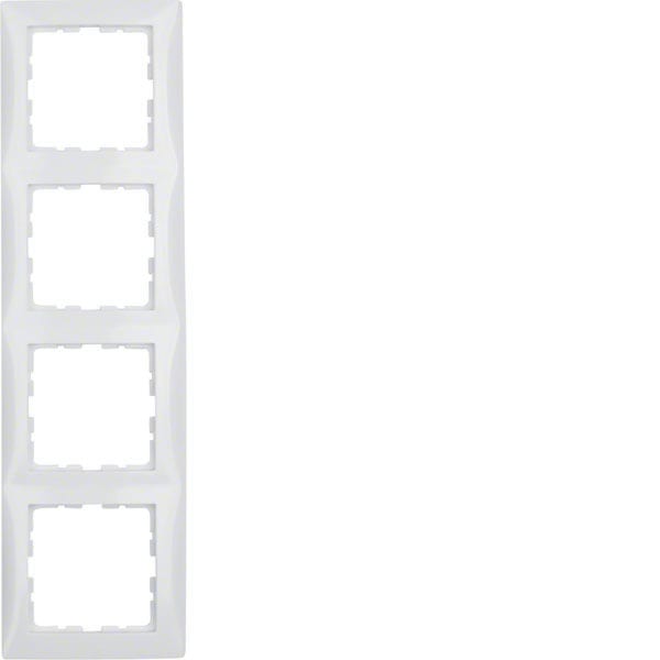 BERKER - BRK10148989 Rahmen 4fach Berker S.1 polarweiB glanze