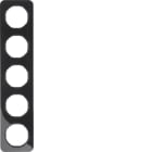 BERKER - BRK10152145 CORNICE QUINTUPLA SERIE R1 NERO LUCIDO