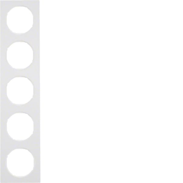 BERKER - BRK10152289 CORNICE 5P SERIE R3 BIANCO POLARE LUCIDO