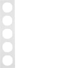 BERKER - BRK10152289 CORNICE 5P SERIE R3 BIANCO POLARE LUCIDO