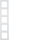 BERKER - BRK10156089 Rahmen 5fach Berker Q.1 polarweiB samt