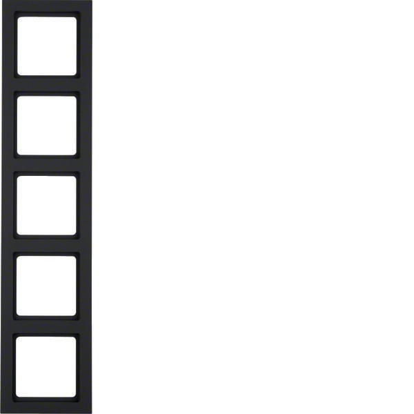 BERKER - BRK10156096 Rahmen 5fach Berker Q.3 anthrazit samt,