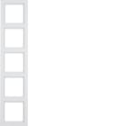 BERKER - BRK10156099 Rahmen 5fach Berker Q.3 polarweiB samt