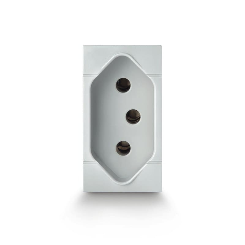 SCAME PARRE SPA - SCA101.6421.G PRESA BRASILIANA 2P+T 10A - 250V GRIGIA
