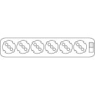 ALPHA ELETTRONICA SR - ALP23-043SN/06 MULTIPRESA 6 USCITE UNIVERSALI-INTERR...