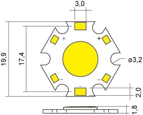 ALPHA ELETTRONICA SR - ALPLL2007 COB LED 6.5W 700MA 6000K