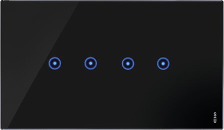 URMET SPA - UTD14044.NR PLACCA S/TOUCH 4 I/P 4M NERO