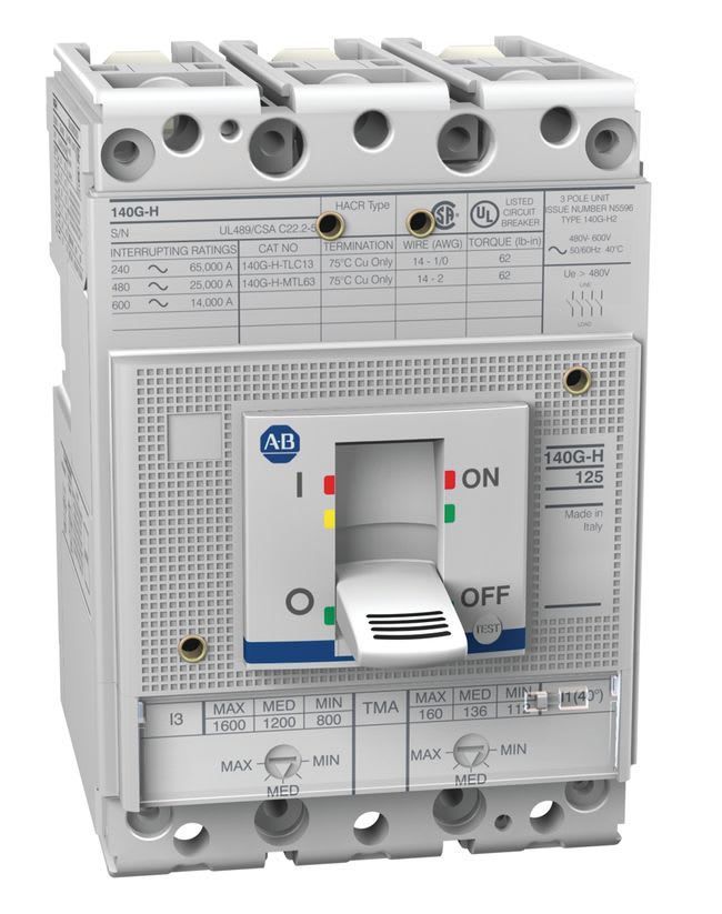 ROCKWELL AUTOMATION - RCK140G-H3C3-C60 140G 125A H FRAME MOLDED CASE CKT-BKR