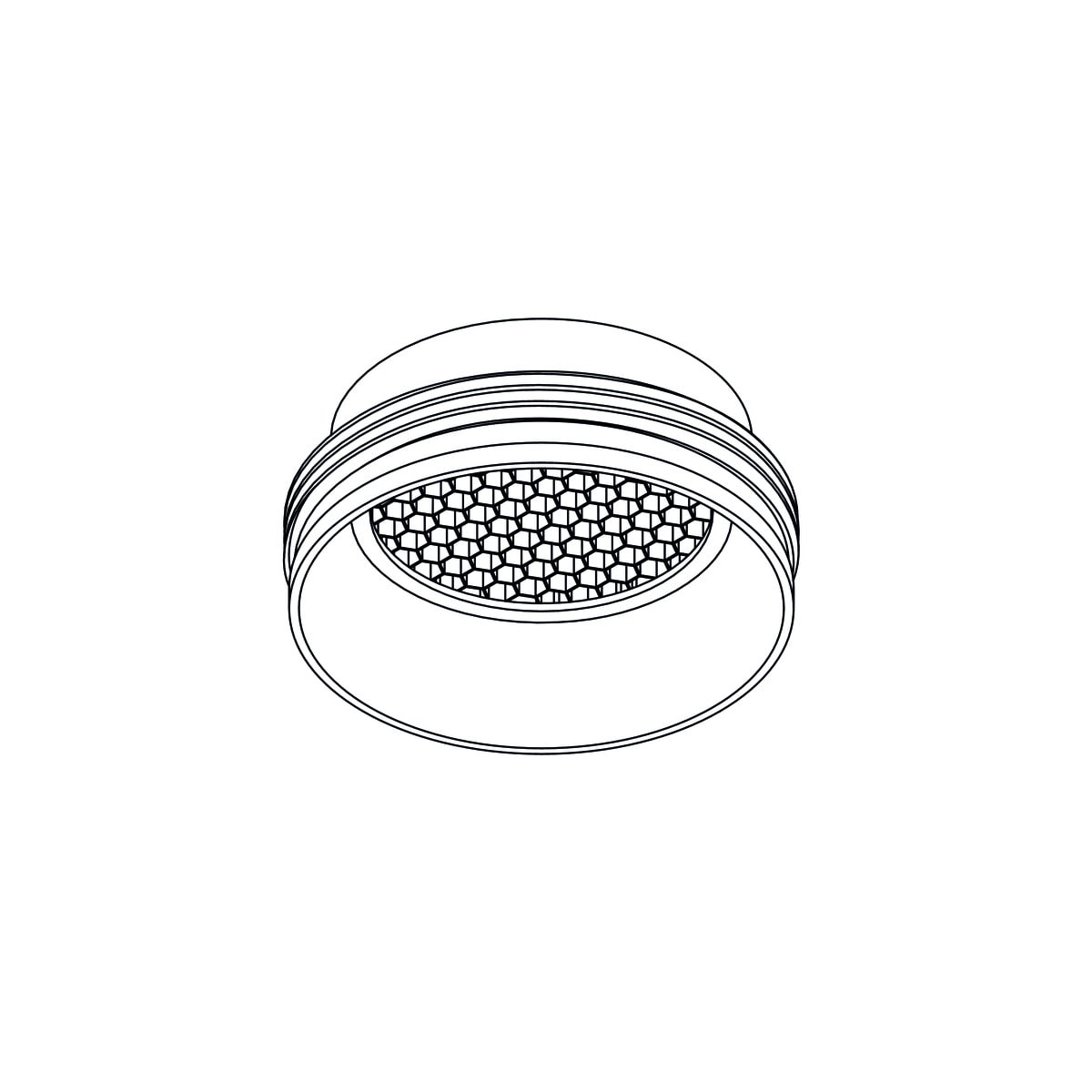 NOVALUX SPA - NOX106111.02 SCHERMO A NIDO D?APE anti-abbagliamento con ghiera in alluminio verniciato - ? 52 mm. versione 20W.