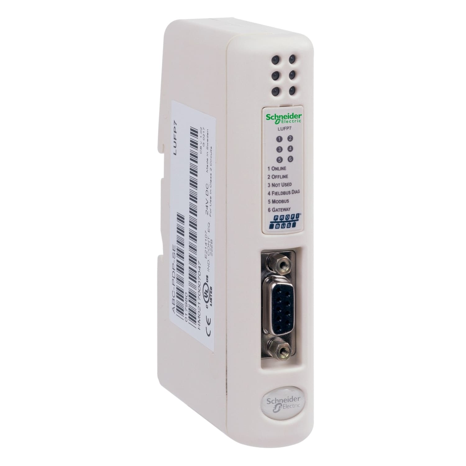 SCHNEIDER ELECTRIC - SNRLUFP7 Communication gateway, TeSys Ultra, 24VDC +/- 10%, 1Profibus DP SUB-D9, 1 RJ45 Modbus