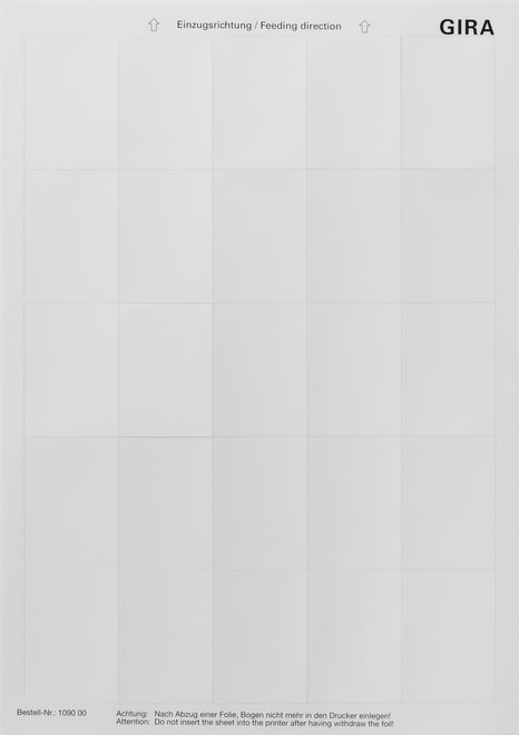 GIRA - GIR109000 Beschriftungsbogen 38 x 54 mm Zubehor