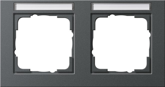 GIRA - GIR109223 PLACCA 2-M ORIZZ. CT GIRA E2 ANTRACITE