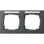 GIRA - GGI109223 Abdeckrahmen 2f waager. BSF Gira E2 Anth