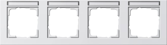 GIRA - GIR109422 PLACCA 4-M CT ORIZZ. CT GIRA E2 BNC PURO