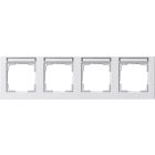 GIRA - GGI109422 PLACCA 4-M CT ORIZZ. CT GIRA E2 BNC PURO