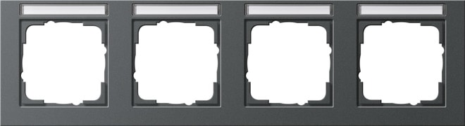 GIRA - GIR109423 PLACCA 4-M CT ORIZZ. CT GIRA E2 ANTRACIT