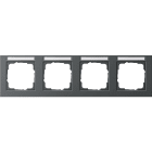 GIRA - GGI109423 PLACCA 4-M CT ORIZZ. CT GIRA E2 ANTRACIT