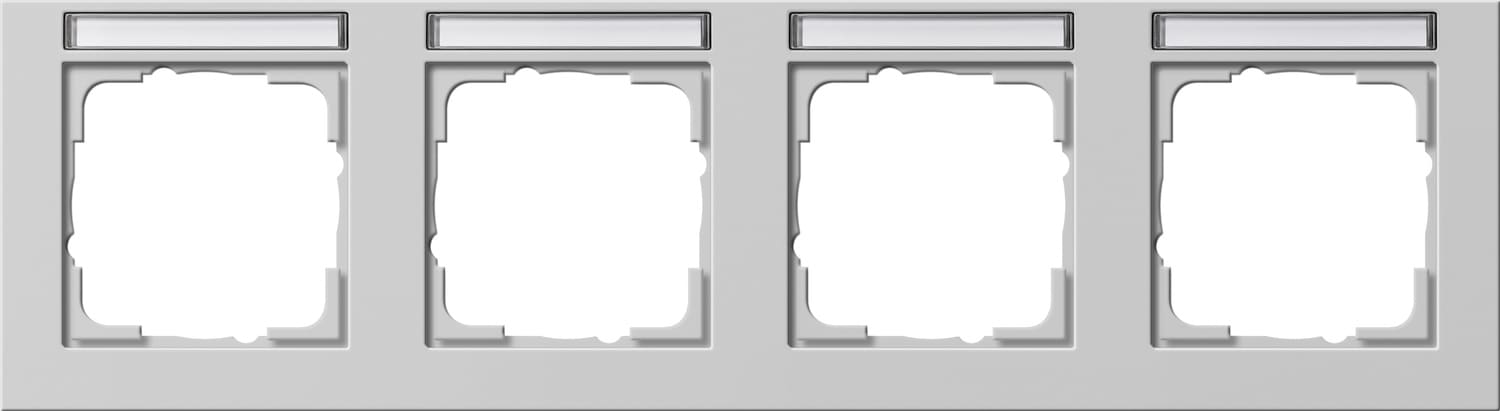GIRA - GGI109437 PLACCA 4-M CT ORIZZ. CT GIRA E2 GRIGIO O