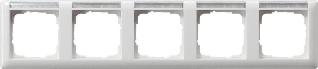 GIRA - GGI109503 PLACCA 5-M ORIZZ. CT SYSTEM 55 BNC PURO