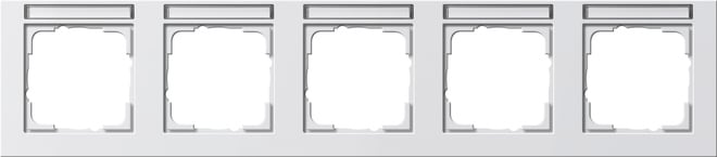 GIRA - GGI109522 Abdeckrahmen 5f waager. BSF Gira E2 Rein