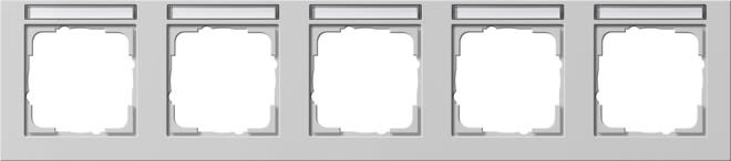 GIRA - GIR109537 PLACCA 5-M ORIZZ. CT GIRA E2 GRIGIO O