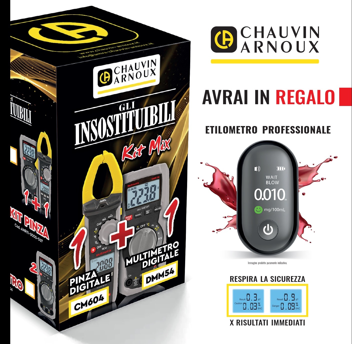 A.M.R.A. SPA - AMR11-0000-ET CHAUVIN ARNOUX KIT 2X1 MULT + PINZA + ET