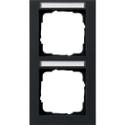 GIRA - GIR110209 PLACCA 2-M VERT. CT GIRA E2 NERO O