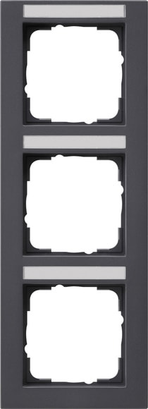 GIRA - GGI110323 PLACCA 3-M VERT. CT GIRA E2 ANTRACITE