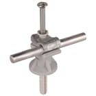 DEHN ITALIA SPA - DEH250000 Staffa portafilo DEHNfix Fe/tZn P- grigi a con Td 6-10mm H 30mm con tassello 8x45
