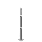 DEHN ITALIA SPA - DEH103019 Palo di captazione componibile L 19,38m Fe/tZn con flangia 400x400mm