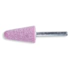 BM SPA - BMM111110010 Mole abrasive con gambo, granuli abrasivi di corindone rosa con legante ceramico, forma conica arrotondata