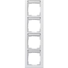 GIRA - GIR111422 Abdeckrahmen 4f senkr. BSF Gira E2 Reinw