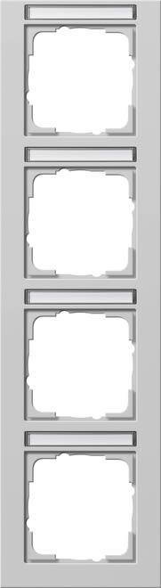 GIRA - GIR111437 Abdeckrahmen 4f senkr. BSF Gira E2 Grau