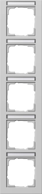 GIRA - GIR111537 PLACCA 5-M VERT. CT GIRA E2 GRIGIO O