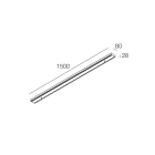 NOVALUX SRL - NOX112917.02 ROSONE LINEA. 12X VERTICALI L.1500 NERO