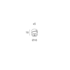 NOVALUX SRL - NOX112921.01 RACCORDO PASSACAVO CON FORO 5PZ BIANCO