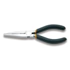 BM SPA - BMM011620010 Pinze a becchi piatti lunghissimi diritti zigrinati, cromate, manici ricoperti con 2 strati di PVC antiscivolo