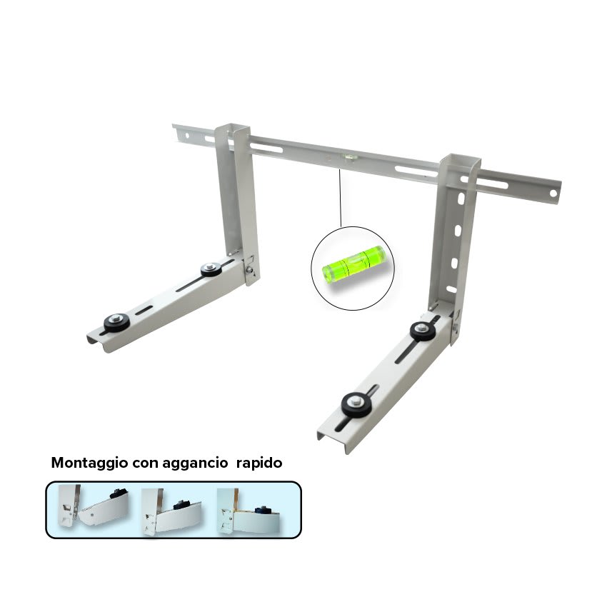 FERRARI - FER117696 STAFFA KT2 PORTATA 90 KG CON LIVELLA H 3