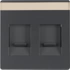 BERKER - BRK11816086 Zentralstuck mit 2 Staubschutzschiebern